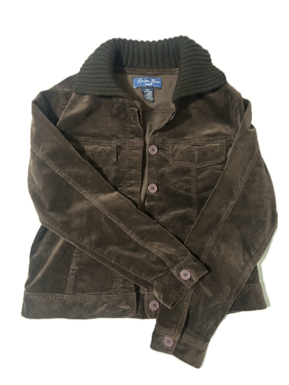 Sonoma Kids Dark Brown Corduroy Jacket with Ribbed Collar